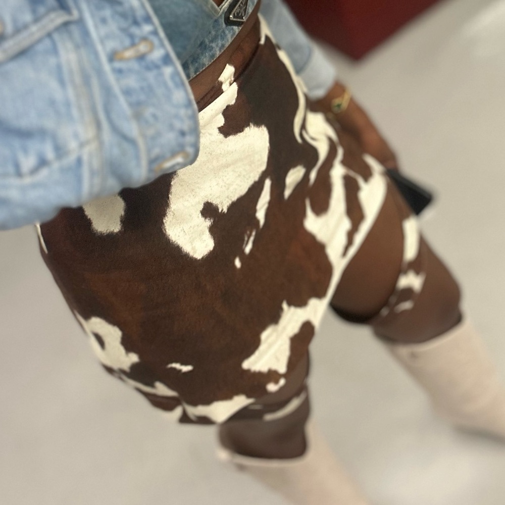 Burberry Brown And White Patterned Mini Skirt - image 7